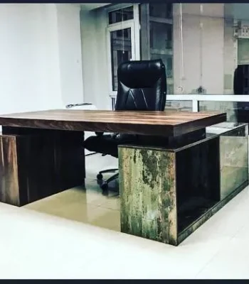 میز مدیریت صفحه حجمی با صندوق