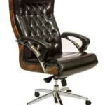 صندلی مدیریتی چرم براق کریستال لمسه کد MR209
