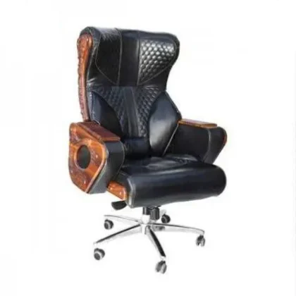 صندلی مدیریتی چرم براق کریستال مکانیزم اتوبوسی کد MR206