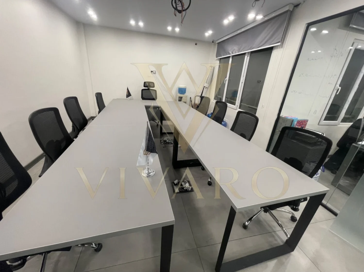 conference table C723 میز کنفرانس مدرن پایه فلزی ویوارو کد C723